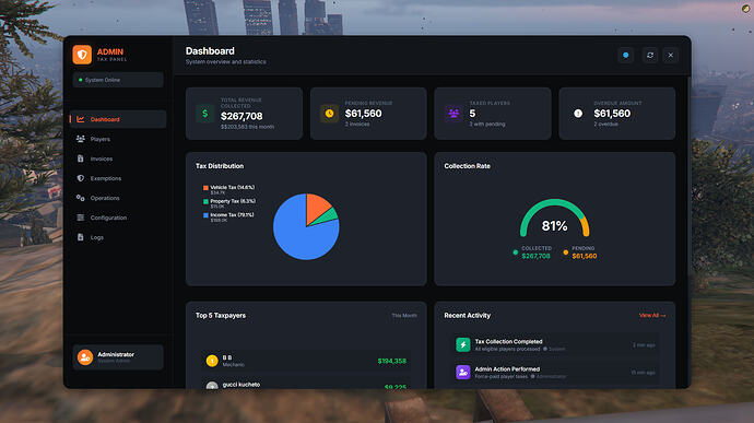 FiveM Taxes Resource (ESX, QBCore, QBOX)