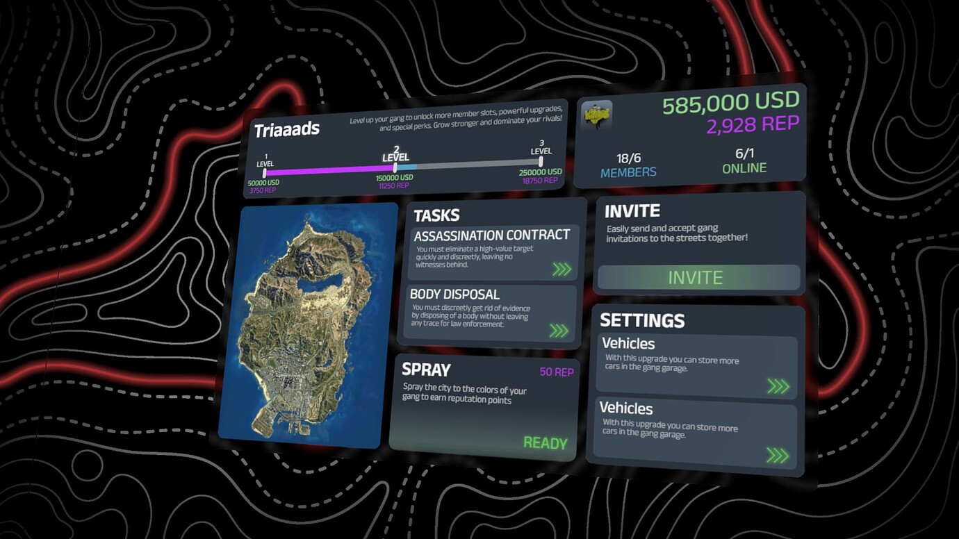 Gang System [ESX/QBCORE/QBOX] Brutal Scripts - FiveM Releases - Cfx.re ...