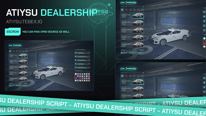 [QBCore & ESX] Dealership | Advanced Dealership (Vehicle Shop) Thumbnail