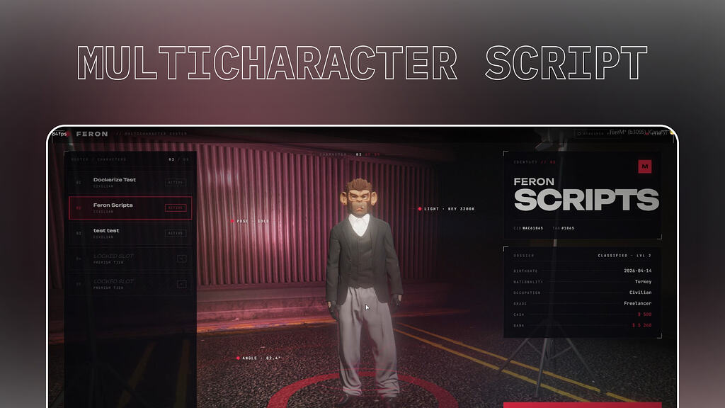 Feron Multicharacter — Cinematic Character Selection for QBCore, Qbox & ESX