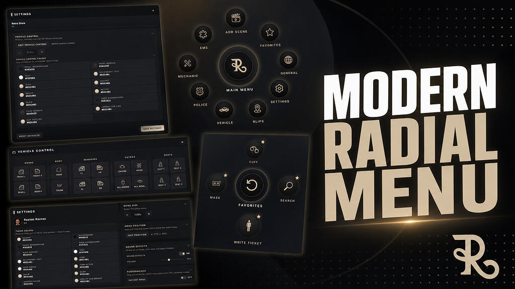 Retro | Modern Radial Menu-FiveM插件网