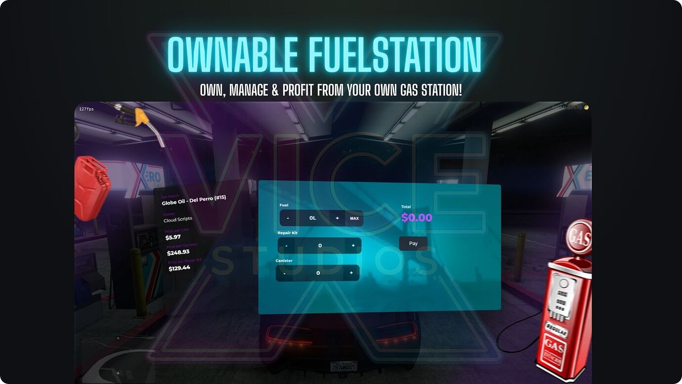 [PAID | ESX - QB ] OWNABLE FUELSTATION - ViceX Studios - Grand Rp Style ...