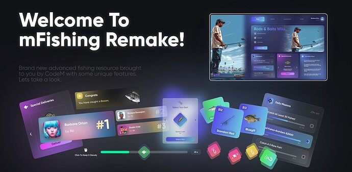 CodeM Fishing (Advanced Fishing System) ESX QB QBox thumbnail 3