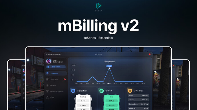 CodeM mBilling v2 - Advanced Billing Script (ESX-QB) Thumbnail