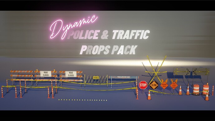 Dynamic police & traffic props pack