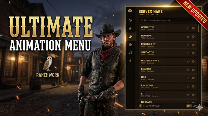 RanchWork: Ultimate RedM Animation Menu | Advanced UI & Performance ...