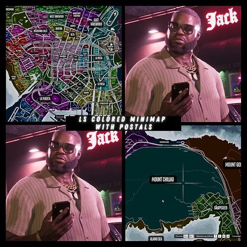 8192×8192 Custom Minimap with Colored Districts and Postal Codes Thumbnail