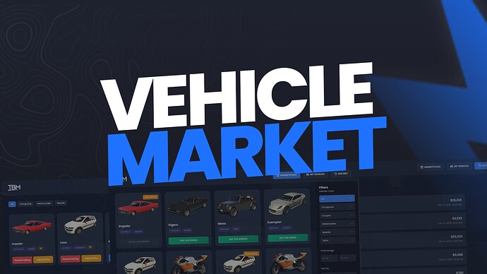 [PAID] [ESX/QB/QBX] Vehicle Marketplace | Modern Vehicle Trading System Thumbnail