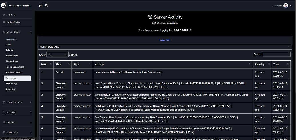 [PAID][QBCore/QBox] SB Admin Panel - Revolutionary FiveM Server ...