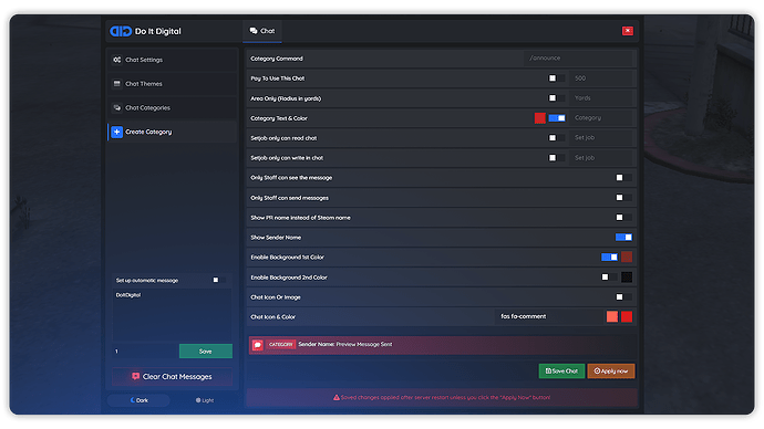 Advanced Chat System | 9 Themes | Live Editor | RP Ready [ESX/QBcore/Standalone] [PAID] thumbnail 5