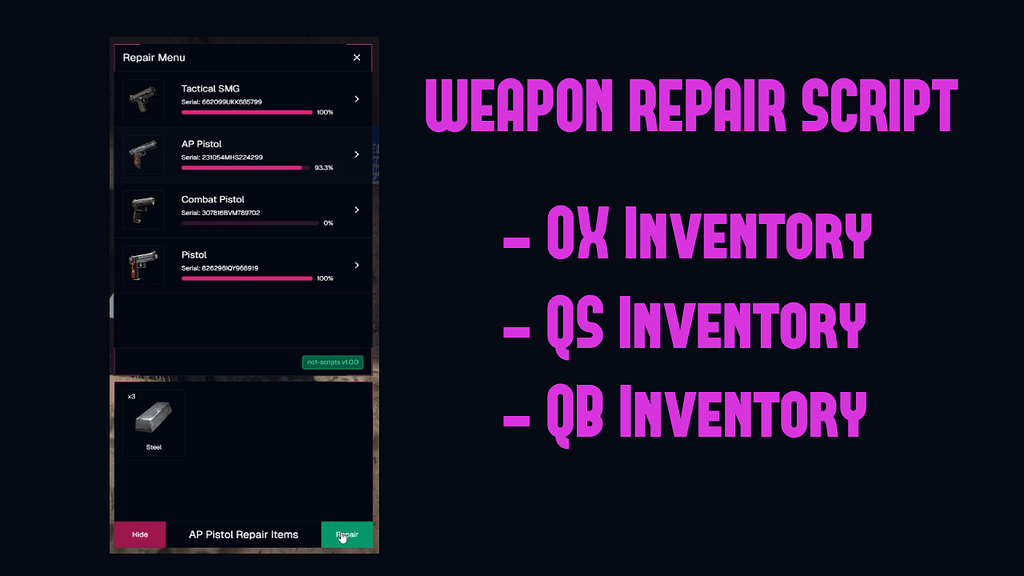 Weapon Repair Script FiveM Releases Cfx.re Community
