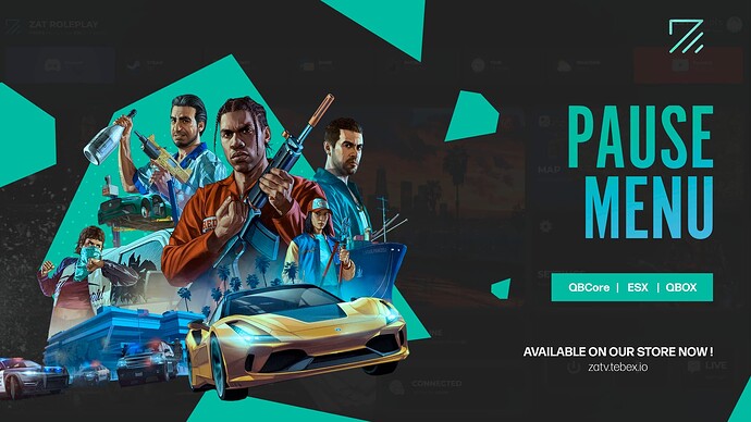 [ZaT-SCRIPTS][QBCore/ESX] PAUSE MENU Thumbnail