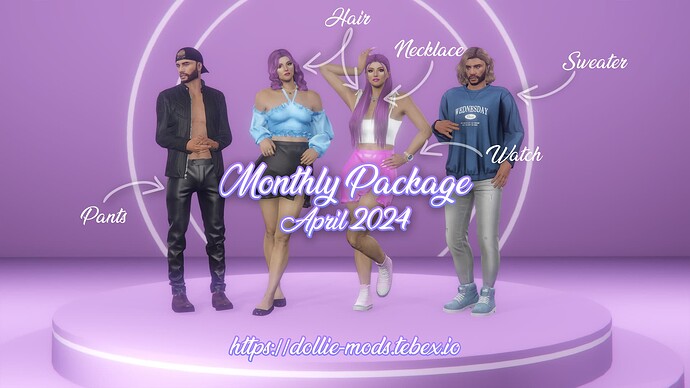 [PAID] Dollie Mods April 2024 clothing pack thumbnail 2