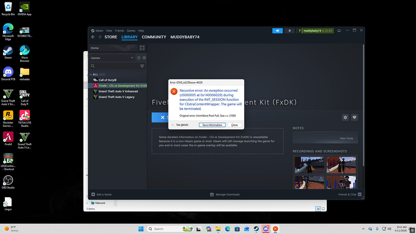recursive error - FiveM Client Support - Cfx Forum