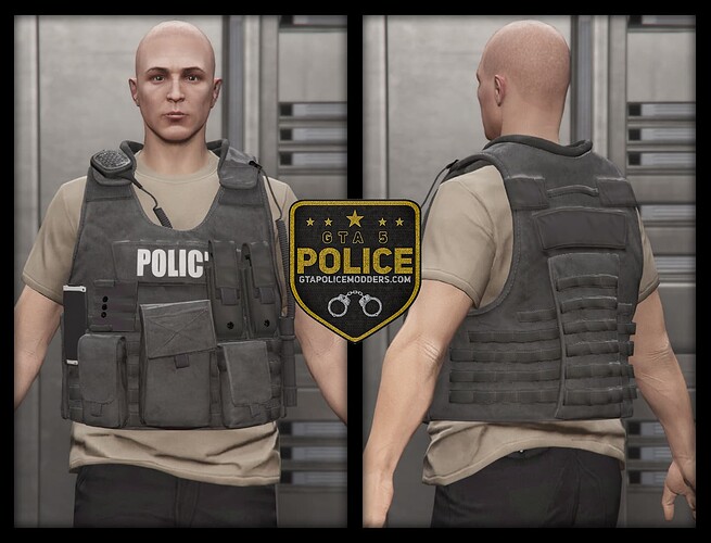 Police Swat Style Vest (Male) GTA POLICE MODDERS