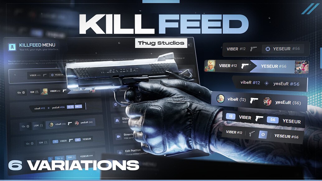 Killfeed Fivem Script 6 Variations | Most Advanced Killfeed System | thug-killfeed-plus ...