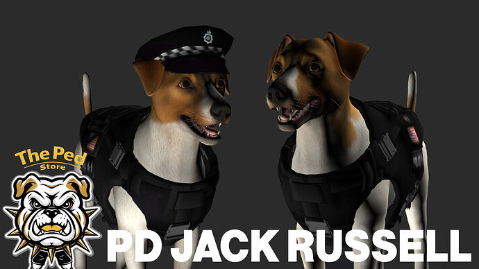 police jack russell store pic