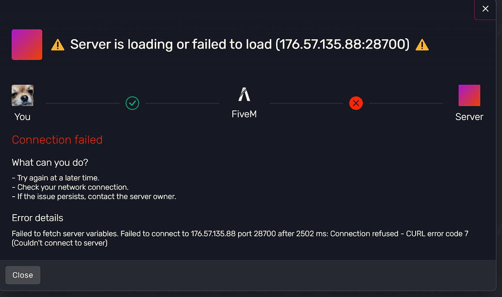 Server is loading or failed to load - FiveM Client Support - Cfx Forum