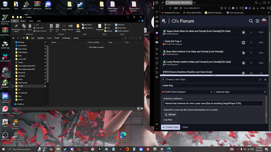 Audio Bug - FiveM Client Support - Cfx Forum