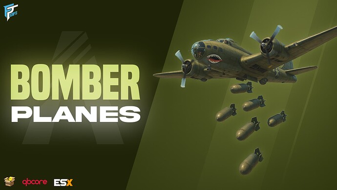 [Release] [ESX / QB / OX] Bomber Planes | Rent base Military bomber planes | Advanced Features & Easy Setup! Thumbnail