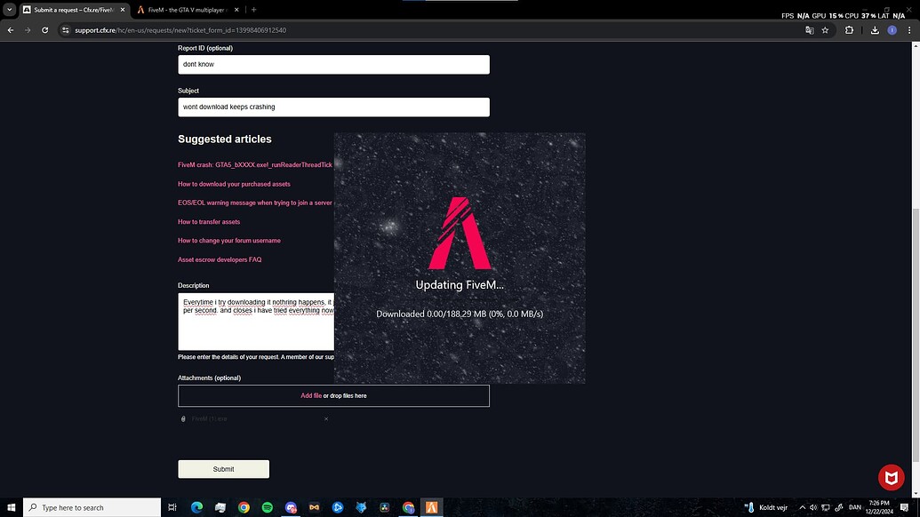 i have tried downloading it 1000 times now, nothing works, and no file ...