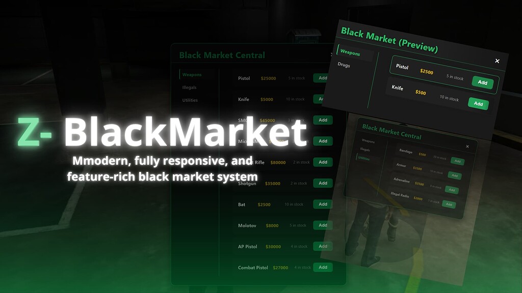 信頼も高い Releases FiveM - BlackMarket Z- FREE] - Community Cfx.re 邦楽