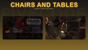 FiveM Tequi La La Job - Tables And Chairs - Usable Tables And Chairs