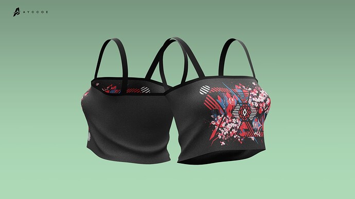 Japanese Inspired Crop Top (MP Female) thumbnail 2