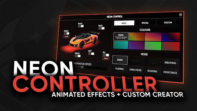 Advanced Vehicle Lighting Menu [QBCore/QBox/ESX] | Midnight Neon Controller Thumbnail