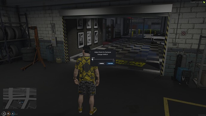 admin adjust stock level