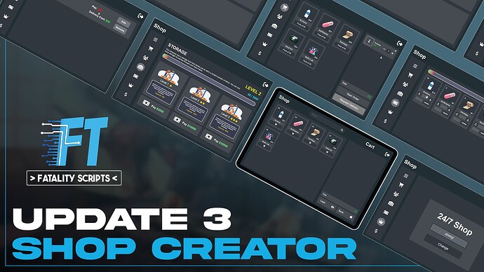 [Update] [ESX]/[QB] Shops Creator With Storage + Delivery + Stock + Management + Many More Thumbnail
