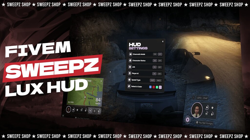 Fivem Hud Script | Sweepz Lux Hud - FiveM Releases - Cfx Forum