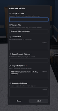[QB/QBX] - FIB / LSPD / DOJ Warrant System thumbnail 3