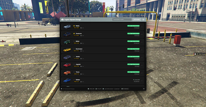 Advanced garage system with private, job, gang &amp; impound support [esx] [qb] [qbx]