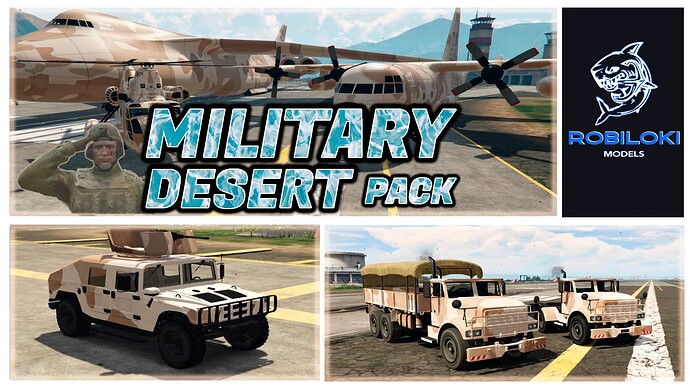✅ | [PAID] Military Desert Camouflage Pack [Liveries + Add-on Cars] Thumbnail