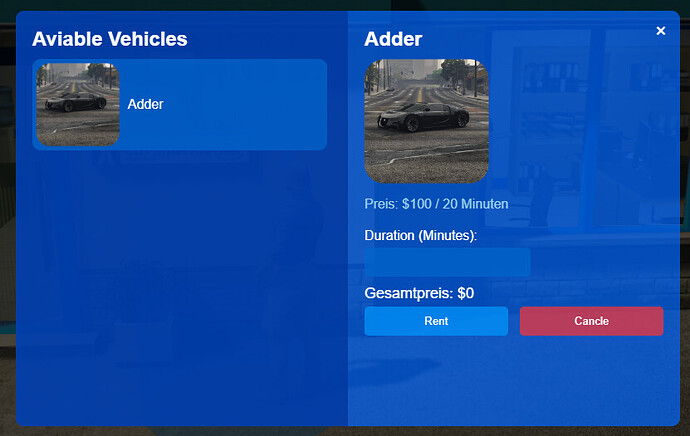 [ESX] Vehicle Rental Script - FiveM Releases - Cfx Forum