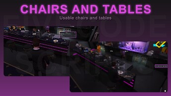 vu - usable chairs and tables