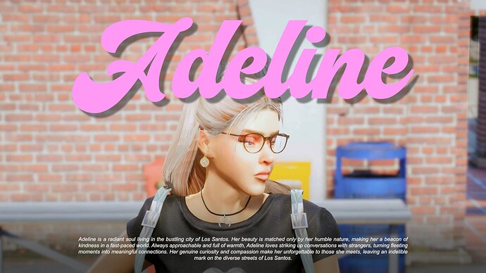 Adeline custom add on ped female gta 5 fivem mods