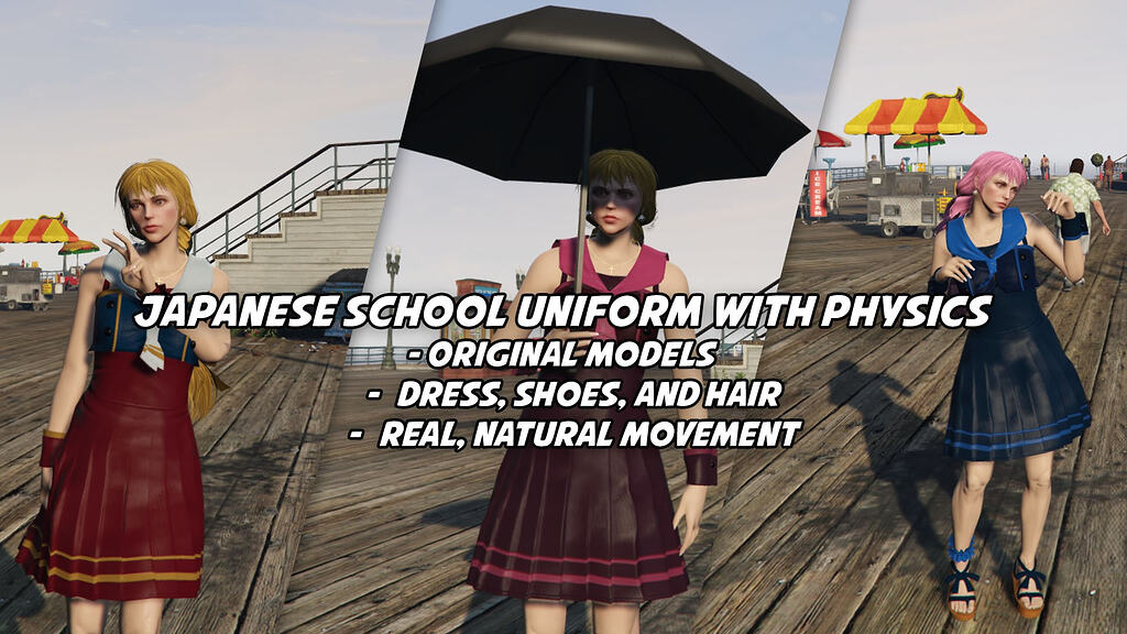 Japanese School Uniform - Addon Clothing Pack
