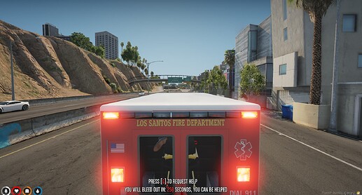 Ambulance transport to hospital