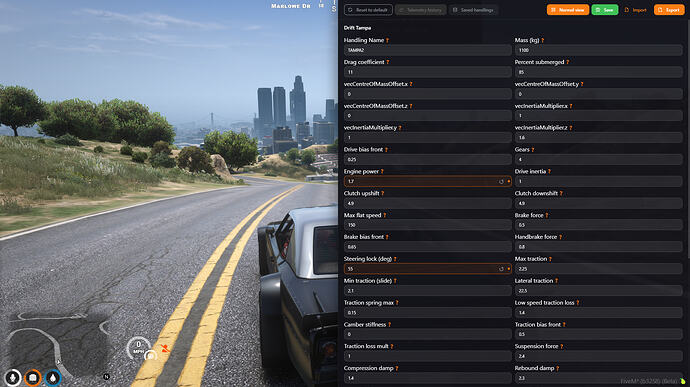 Handling Editor | Live In-Game Vehicle Handling | No Restart Needed 6