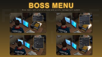 FiveM Burger Shot Job - Boss Menu - Boss menu with a full employee and society management system