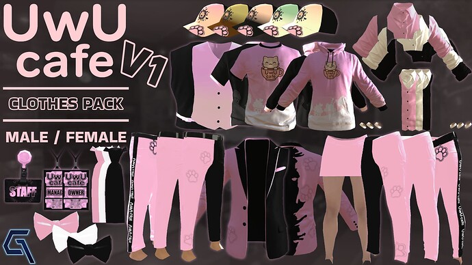 UwU Cafe V1 – Clothes Pack [M/F]  Thumbnail