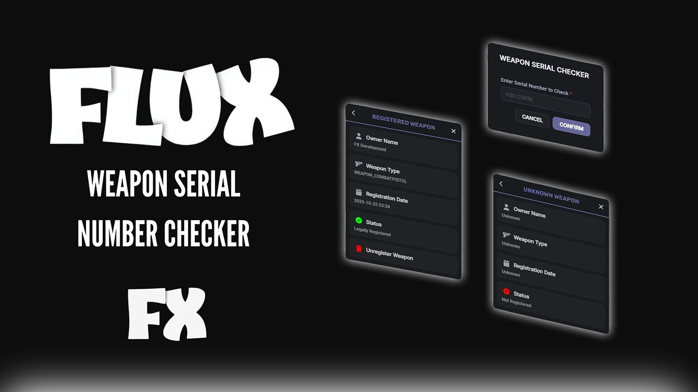[ESX] Weapon Serial Number Checker (FREE) - FiveM Releases - Cfx.re ...
