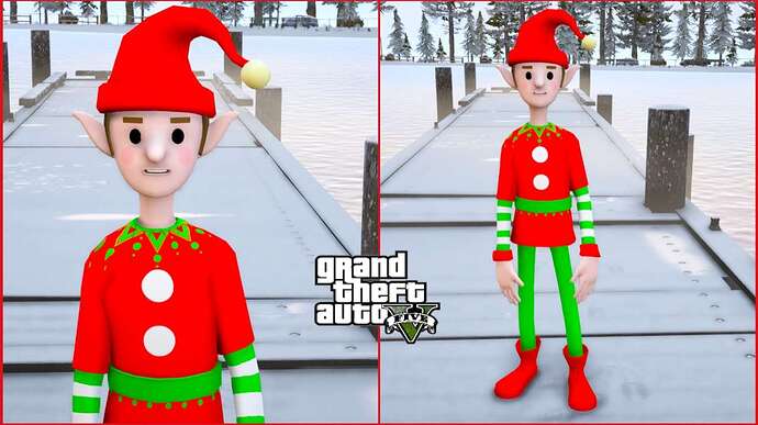 GTA 5-Thin Christmas Elf V1 Ped Mod for FiveMSingleplayer (1 2) (2)