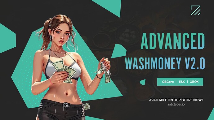 Advanced Washmoney V2.0 [QBCore / ESX / QBOX] - FiveM Releases - Cfx Forum