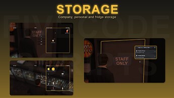 FiveM Tequi La La Job - Storage - Company, personal and fridge storage