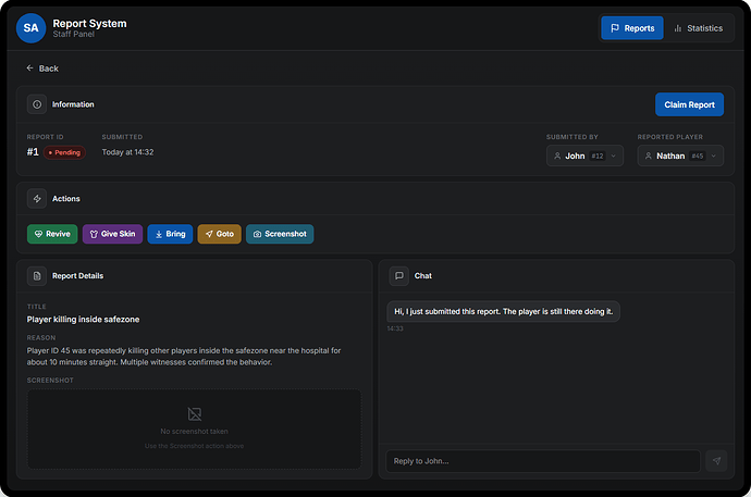 Newily Reports | Player Report & Help System 3