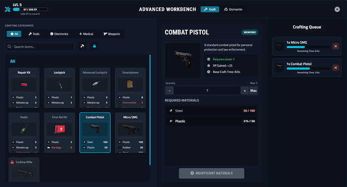 [QB/ESX/QBX] Crafting & Dismantling Script thumbnail 2