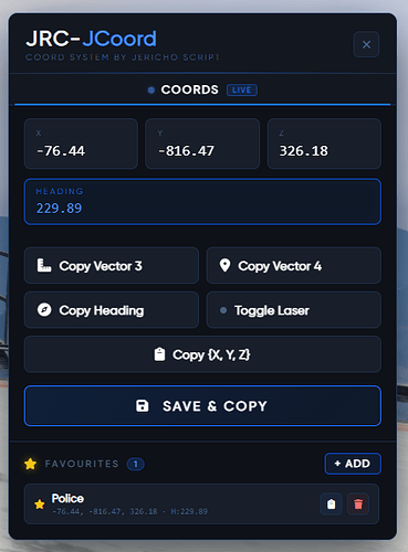 [发布][免费] JRC-JCoord | 高级坐标系统